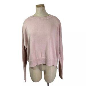 Elwood Apparel Co. sweater women's M pink knit sweater 100% cotton soft